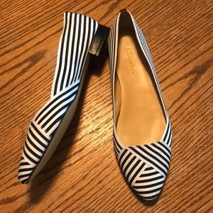 Talbots Edison Ribbons black/white stripe size 8.5